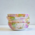 handmade ceramic pastel glazed bowls