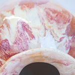 close up of handmade ceramic sculptural large vase.