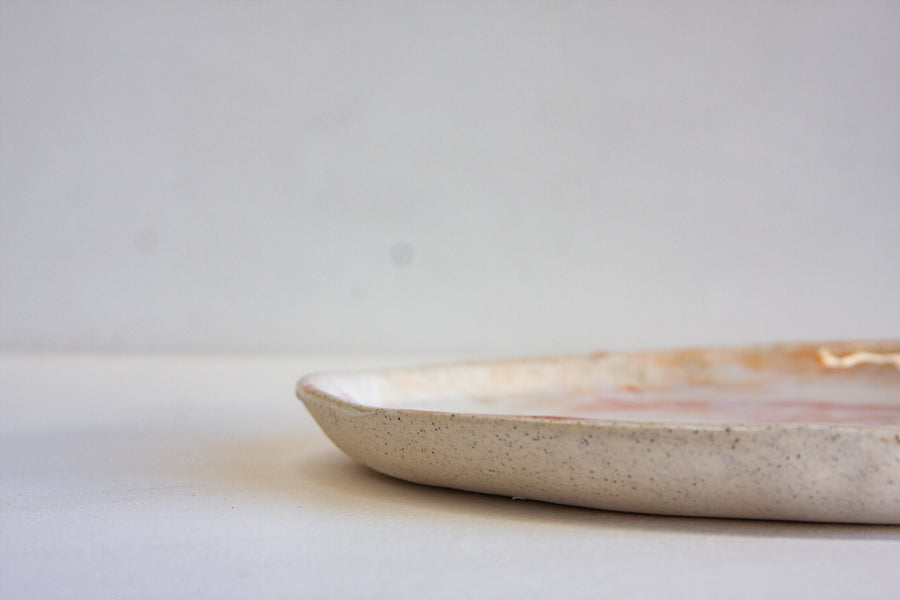 Seconds Sale Handmade Ceramic Platter - Marshmallow