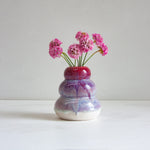 handmade ceramic dark pink vase