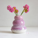 handmade ceramic purple vase