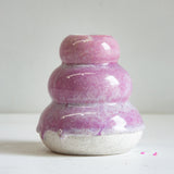 Handmade Ceramic Small Smoosh Vase - Lilac