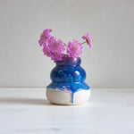 handmade ceramic dark blue vase