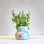 handmade ceramic pastel sculptural planter