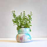 handmade ceramic pastel sculptural planter