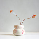 Handmade Ceramic Smoosh Planter - Soft Pinks