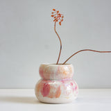 Handmade Ceramic Smoosh Planter - Soft Pinks