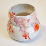 Handmade Ceramic Smoosh Planter - Red, Orange, Pink