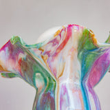 photo of handmade ceramic table lamp taken from below the rim 