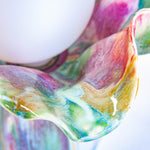 close up photo of the top to the table lamp showing the rippled edges