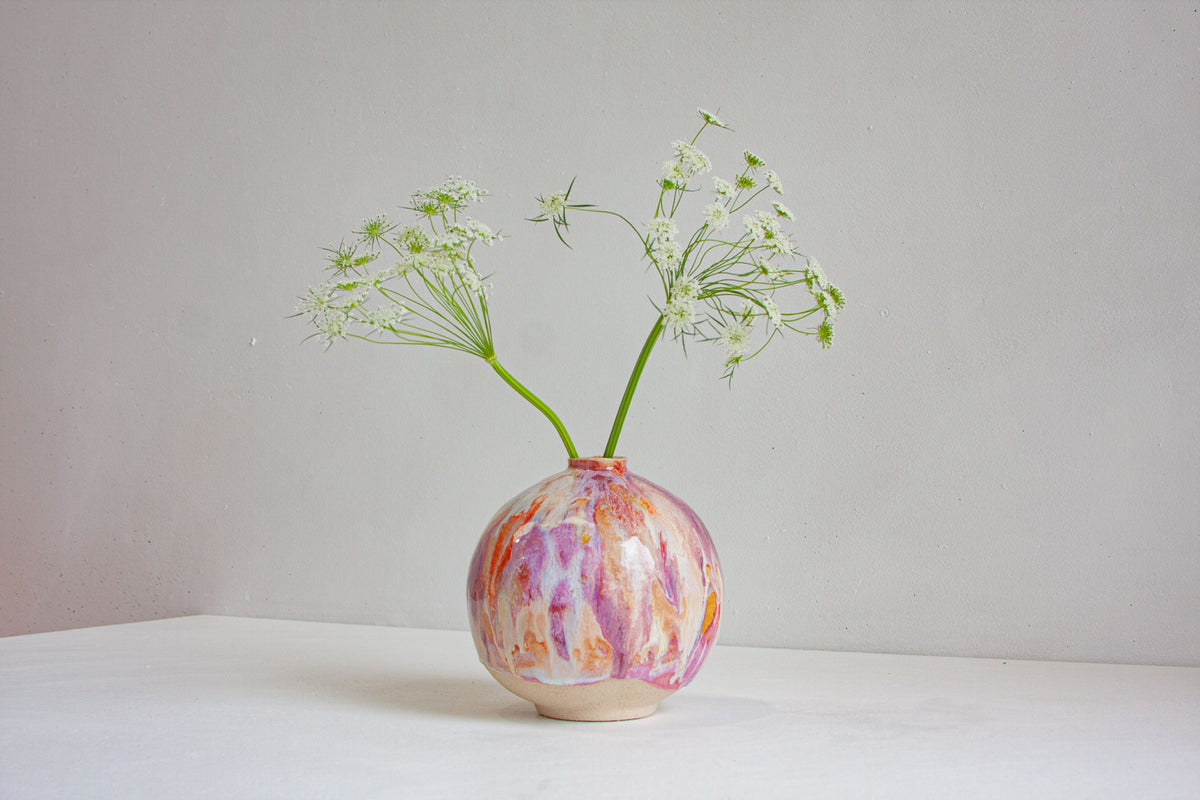 Rhiannon Gill Ceramics Handmade Ceramic Sculptural Vase - Blush