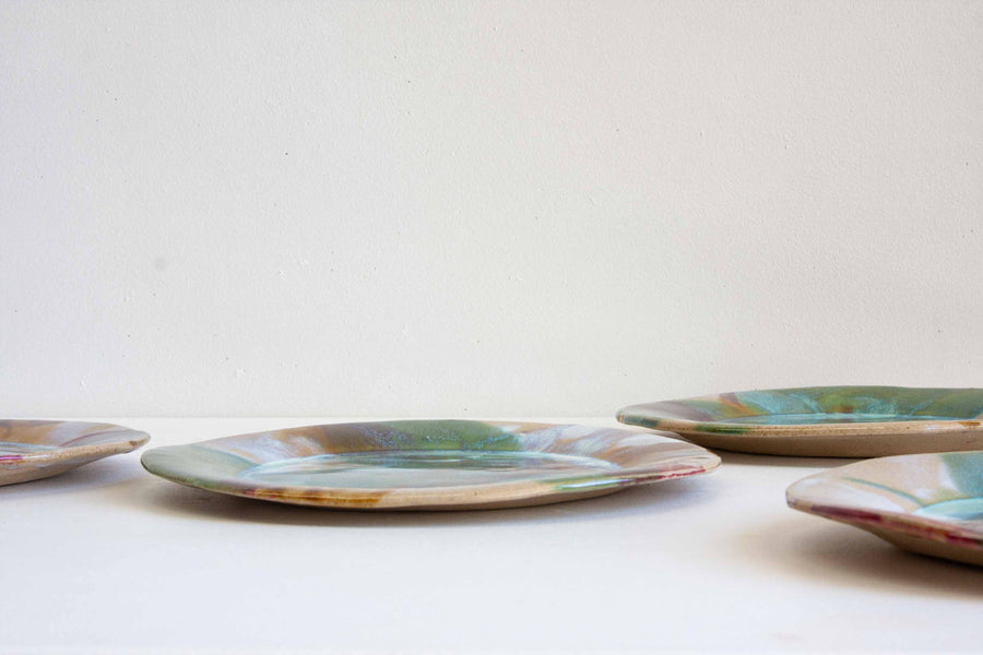 Handmade Ceramic Dinner Plates Set of 4 - Escarpment