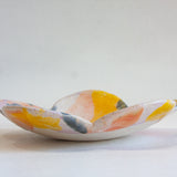 Seconds Sale Handmade Ceramic Petal Bowl - Pansy