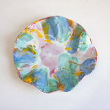 Handmade Ceramic Oyster Platter - Rainbow