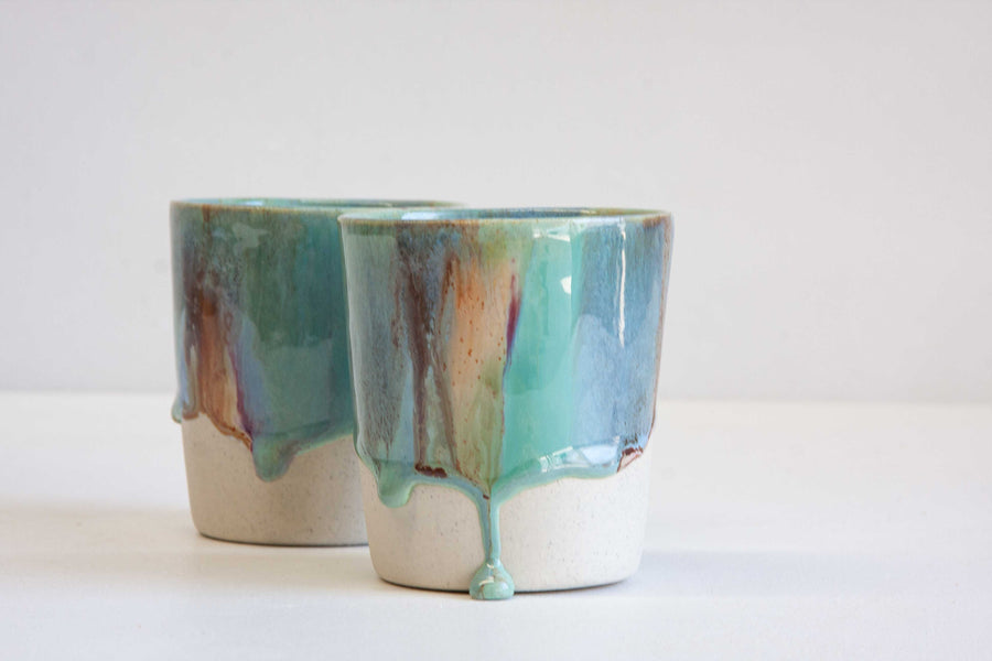 Seconds Sale Handmade Ceramic Tumbler Cup - Opal