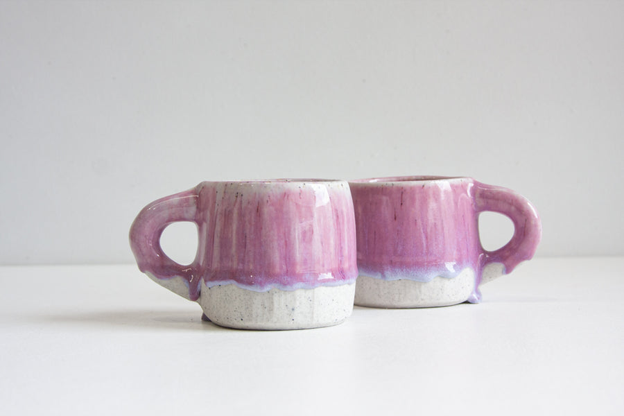 handmade ceramic purple mug
