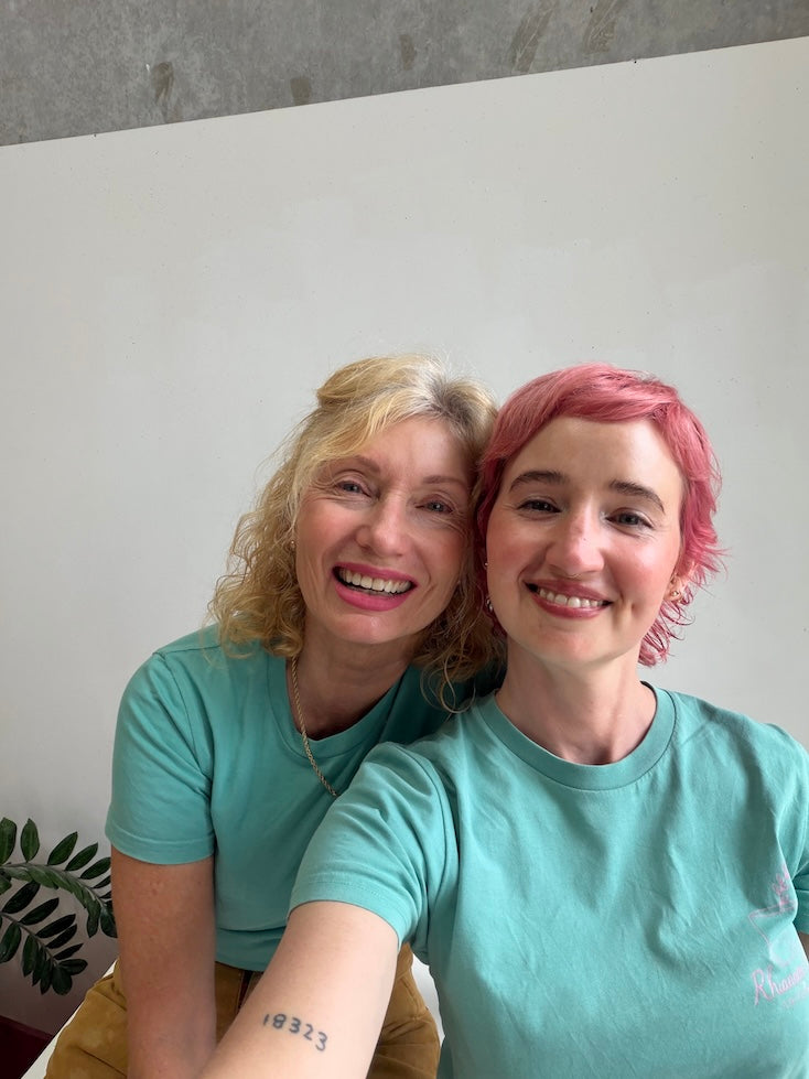 handmade ceramics maker with her mum for mothers day