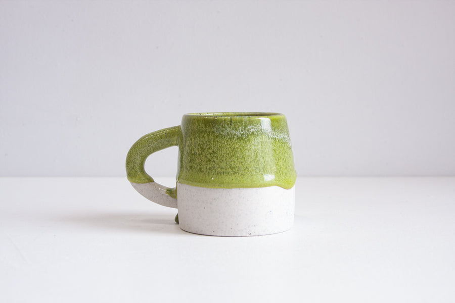 handmade ceramic green large mug
