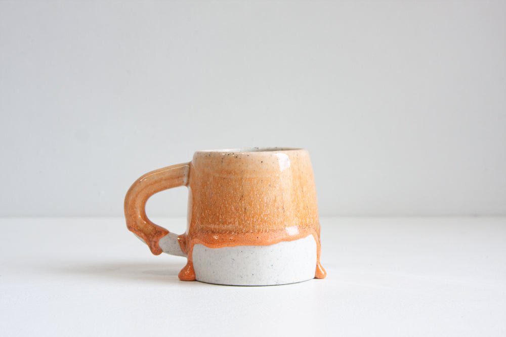 handmade ceramic peach mug

