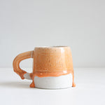 handmade ceramic peach mug
