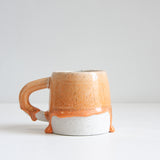 handmade ceramic peach mug
