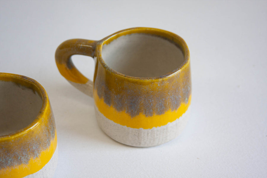 Handmade Ceramic Chunky Mug - Lemon Meringue